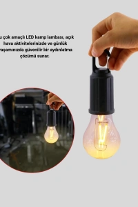 Şarjlı Kancalı LED Lamba – Kamp, Balkon ve Acil Durum Işığı