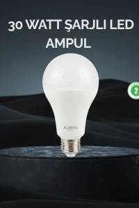 Şarjlı LED Ampul 30 Watt Soğuk Beyaz