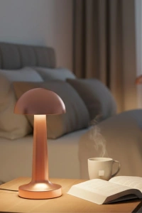 Şarjlı Mantar Masa Lambası 3 Seviyeli Dokunmatik LED USB Şarj Özellikli