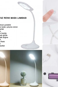 Şarjlı Sarı Ve Beyaz Renk Masa Lambasi Wt-005