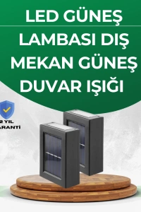 Şeffaf Abajurlu Duvar Tipi Solar Işık