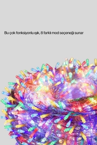 Şeffaf Kablolu 50 Ampullü 5 Metre LED Işık Dekoratif Aydınlatma