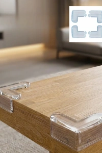 Şeffaf Masa Kenar Koruyucu 4 Lü Set Mobilya Köşe Koruma Aparatı