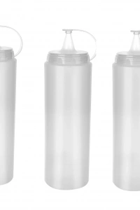 Şeffaf Sos Şişesi - 1000ML Dev Boy 3 Adet