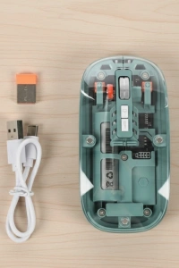 Şeffaf Tasarımlı Bluetooth Kablosuz Mouse Pilli Kullanım