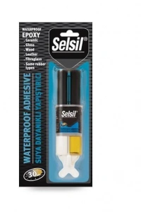 Selsil Suya Dayanıklı Epoksi Şeffaf Yapıştırıcı 28 gr