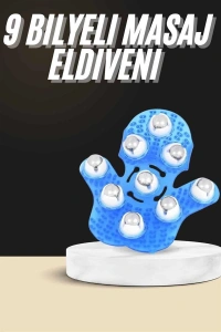 Selülit Giderici Masaj Eldiveni 9 Bilyeli Palm Masaj Eldiven Tam Vücut