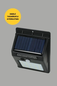 Sensörlü 20 LED Solar Duvar Lambası 3 Metre Algılama Mesafesi