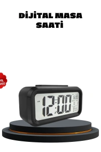 Sensörlü Dijital Masa Saati Alarm ve Sıcaklık Göstergeli