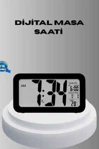 Sensörlü Dijital Masa Saati Alarm ve Sıcaklık Göstergeli