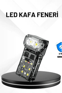 Sensörlü LED Kafa Feneri Şarj Edilebilir Manyetik Eller Serbest