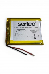 Sertec 105568 3.7V 5000 mAh Li-Polymer Pil (Devreli/1.5A)