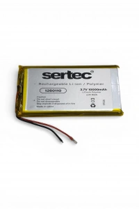Sertec 1260110 3.7V 10.000mAh Li-Polymer Pil (Devreli/1.5A)
