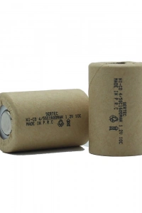 Sertec 1.2V Ni-Cd  4/5 SC 1500 Mah Kağıt Şarjlı Pil 10C (Başsız/Flat Head)