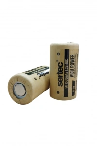 Sertec 1.2V Ni-Cd SC 1500 Mah Kağıt Şarjlı Pil 10C (Başsız/Flat Head)