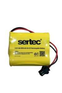 SERTEC 3.6V 3S1P AA 800 MAH KABLO + SİYAH KONNEKTÖRLÜ OYUNCAK PİLİ