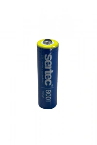 Sertec 3.7V Li-ion 14500 AA - 800 Mah 1C Şarjlı Pil (Başlı)