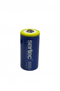 Sertec 3.7V Li-ion 16340 - 850 mAh 3C Başlı Şarjlı Pil