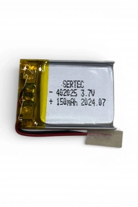 Sertec 402025 3.7V 150 MAh Li-Polymer Pil (Devreli/1.5A)