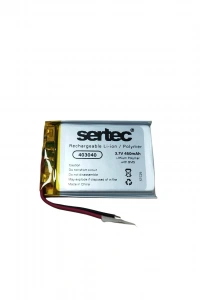 Sertec 403040 3.7V 450 MAh Li-Polymer Pil (Devreli/1.5A)
