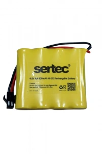 SERTEC 4.8V 4S1P AA 800 MAH KABLO + SİYAH KONNEKTÖRLÜ OYUNCAK PİLİ
