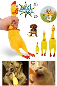 Ses Çıkaran Tavuk Kedi Köpek Oyuncağı 30 cm.