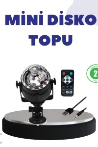 Ses Duyarlı Mini Disko Küre Lamba