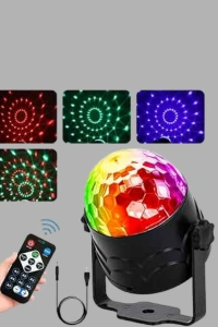 Ses Duyarlı Mini Disko Küre Lamba