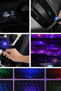Sese Duyarlı USB Araç İçi Ambiyans Işığı