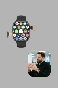 Sesli Arama Özellikli SIM Kartlı Siyah Akıllı Saat