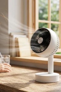 Sessiz Çalışan Şarjlı Mini Fan Masa ve Araç Kullanımına Uygun