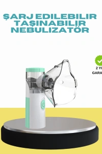Sessiz Çalışan Taşınabilir Şarjlı Nebulizatör