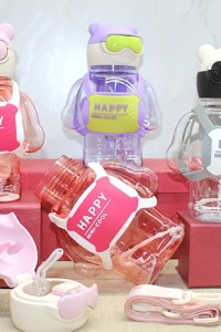 Sevimli 3D Desenli Su Matarası