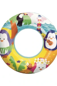 Sevimli Hayvanlar Desenli Çocuk Deniz Simidi (3-6 Yaş)