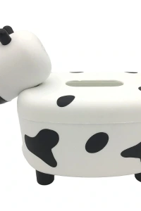 Sevimli İnek Tasarımlı Mıknatıslı Tuzluk ve Peçetelik