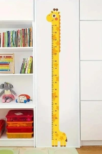 Sevimli Sarı Zürafa Boy Ölçüsü Sticker