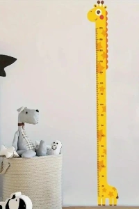 Sevimli Sarı Zürafa Boy Ölçüsü Sticker