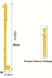 Sevimli Sarı Zürafa Boy Ölçüsü Sticker