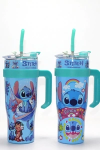 Sevimli Stitch Pipetli Termos Suluk
