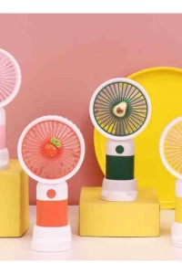 Sevimli Tasarımlı Telefon Tutuculu El Fanı