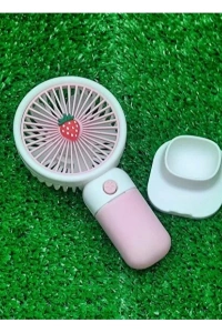 Sevimli Tasarımlı Telefon Tutuculu El Fanı