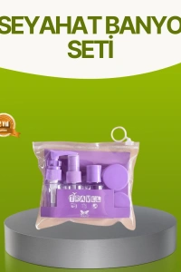 Seyahat Banyo Seti 5 Parça Şeffaf Taşıma Çantalı 30 ml