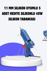 Sıcak Mum Tabancası 40W 5 Silikon Hediyeli Kolay ve Hızlı Yapıştırma