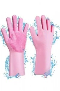 Sihirli Isıya Dayanıklı Silikon Çok Amaçlı Bulaşık Eldiven Fırçası Magic Gloves