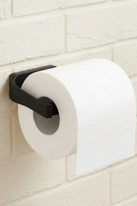 Şık Tasarım Siyah Tuvalet Kağıdı Askılığı Peçetelik