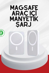 Şık Tasarımlı MagSafe Araç Telefon Tutucu Type-C Girişli