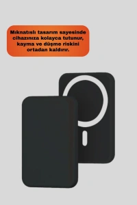 Şık Tasarımlı MagSafe Araç Telefon Tutucu Type-C Girişli