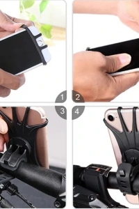 Silikon Esnek Bisiklet Telefon Tutucu