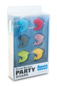 Silikon Köpek Balığı Kupa Belirteci