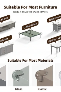 Silikon Şeffaf Masa Kenarı Köşe Koruması
